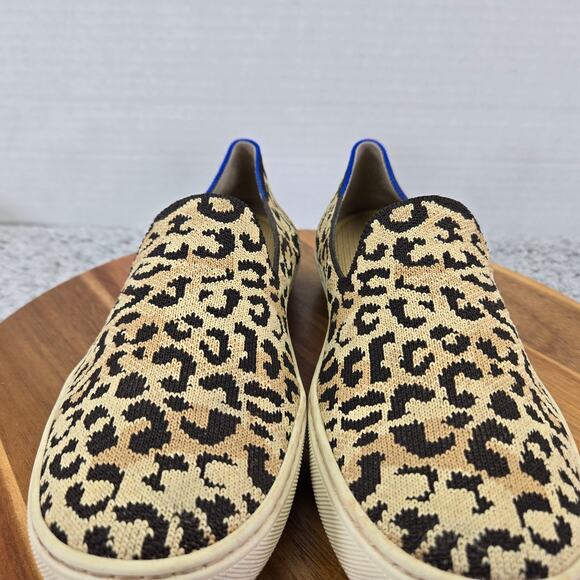 Rothy's The Original Slip On Sneaker Little Desert Cat Leopard Print Women 7 - Picture 7 of 15